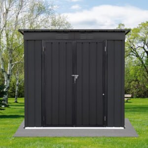 6x4FT Metal Outdoor Storage Shed Garden Sheds